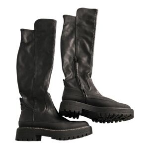 Over the Knee Black Vegan leather Platform Boots by Sam Edelman, size 8, NWOT